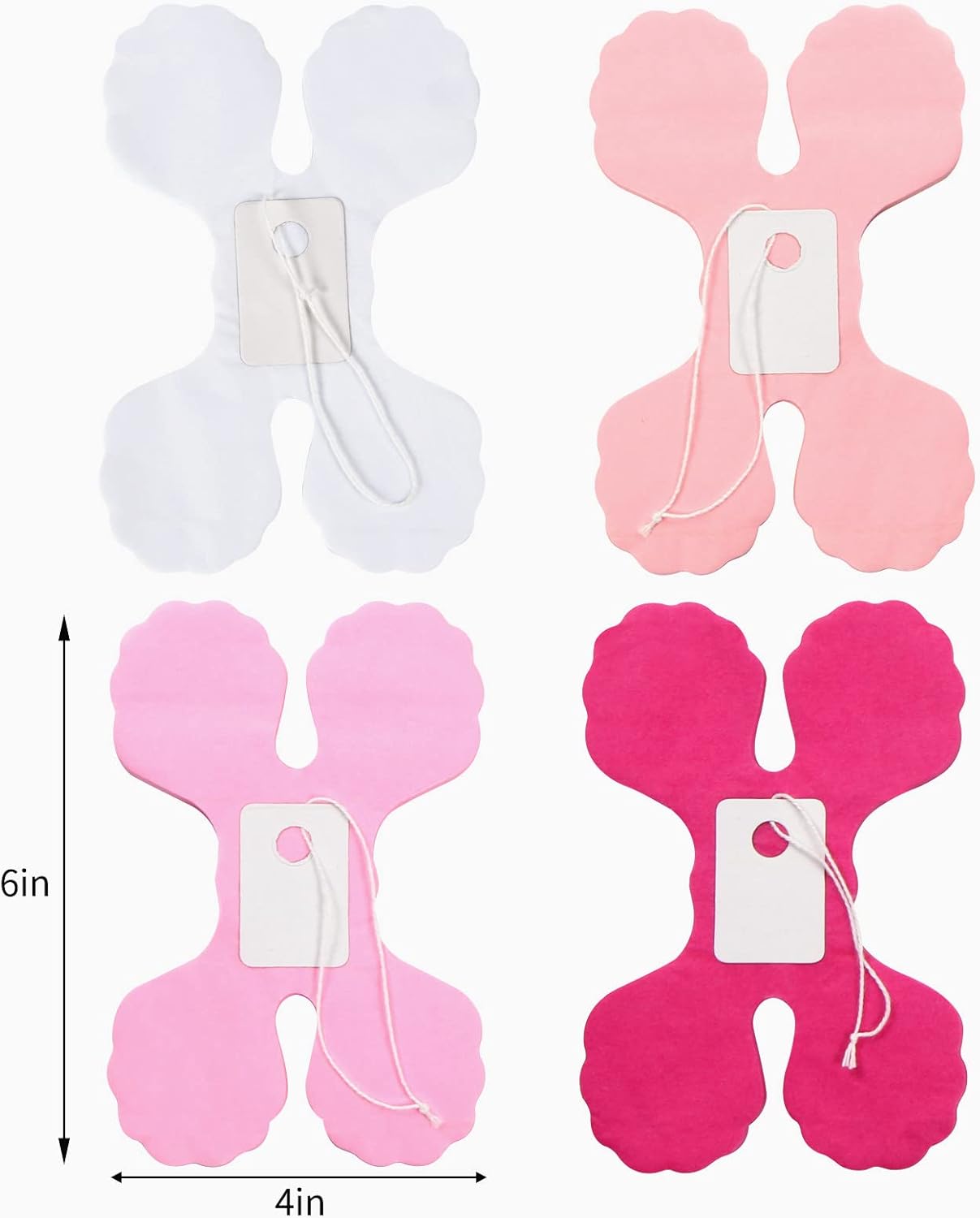 Rose-Red Pink-White Party-Decorations Streamers Garland - 157Ft Four-Leaf Clover Hanging