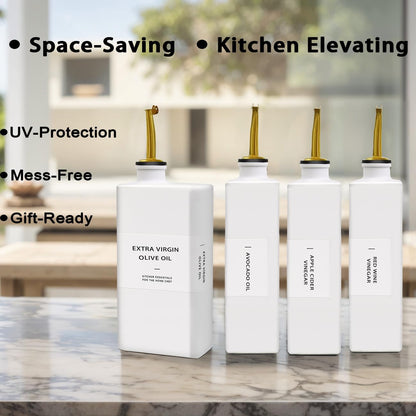 Olive Oil Dispenser Bottle for Kitchen, 16.9oz Soy Sauce Dispenser, UV Protected Oil&Vinegar Cruet