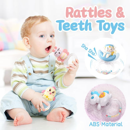 Baby Musical Crib Mobile with Timing Function Projector Lights,Stand-Along Rattles and 150 Melodies