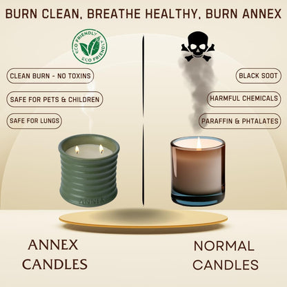 Scented Luxury Candles in Handmade Ceramic Jars, Soy Wax | Woody Wood – Oud & Agarwood, Large