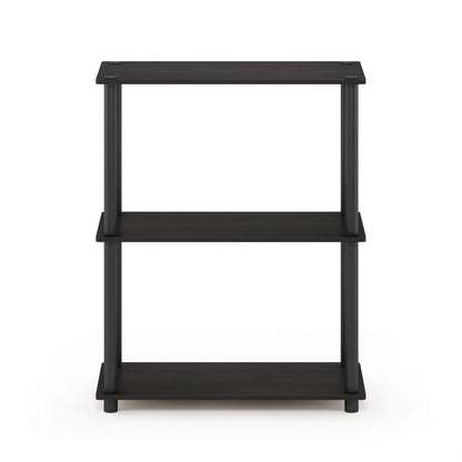 Furinno TURN-N-TUBE Storage Shelves, 3-Tier Book Shelf, Corner Shelf, Toolless Open Shelves, for