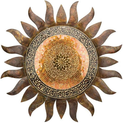 Regal Art & Gift Gold Large Metal Sun Wall Decor - 36 Inch | Indoor Outdoor Rust-Resistant Sunburst