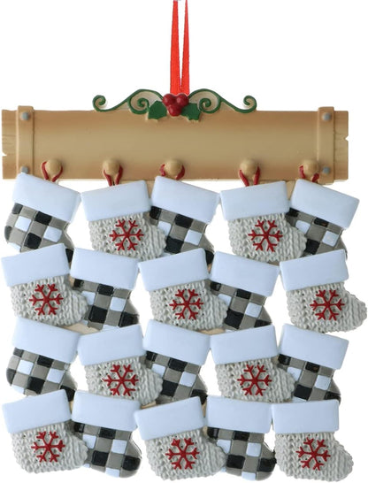 3D Stockings Family of 20 Ornament 2025 Personalized Family Christmas Ornaments 2025 | Holiday