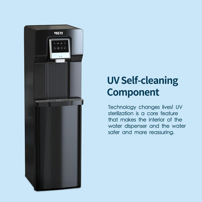 VECYS Bottom Loading Water Cooler with Ice Maker, Cold Water Supply with 18LBS Daily Ice Making