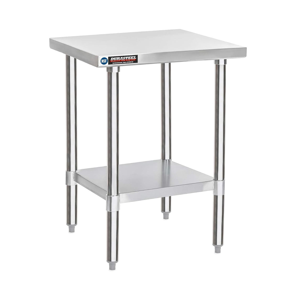 DuraSteel 30x18 Small Stainless Steel Table - NSF Commercial Kitchen Island Food Prep Worktable