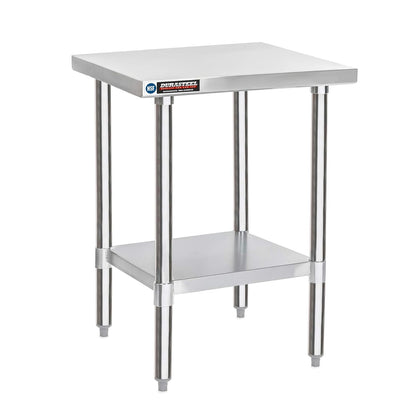 DuraSteel 30x18 Small Stainless Steel Table - NSF Commercial Kitchen Island Food Prep Worktable