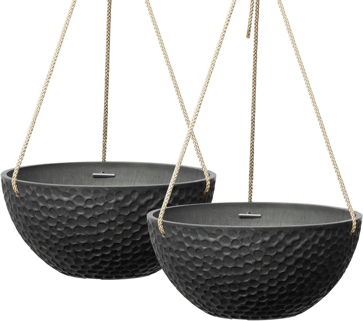 LA JOLIE MUSE Hanging Planters for Indoor Plants, Medium Hanging Planters with Drain Holes, Outdoor