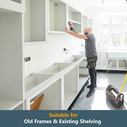 POWERTEC L Bracket 25PK, 90 Degree Shelf Brackets, Corner Braces for Wood Shelves/Cabinet/Work