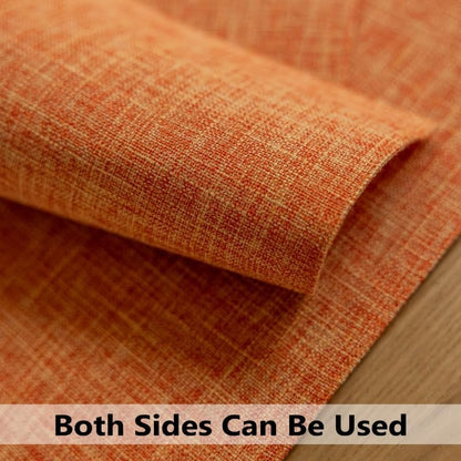 Demetex Orange Placemats Set of 4 Fall Linen Place Mats Decorative Heat Resistant Cloth Table Mats