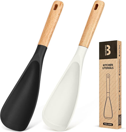 Cooking Spoon for Nonstick Cookwares, Great for Cooking and Serving Sturdy BPA-Free Matte Silicone