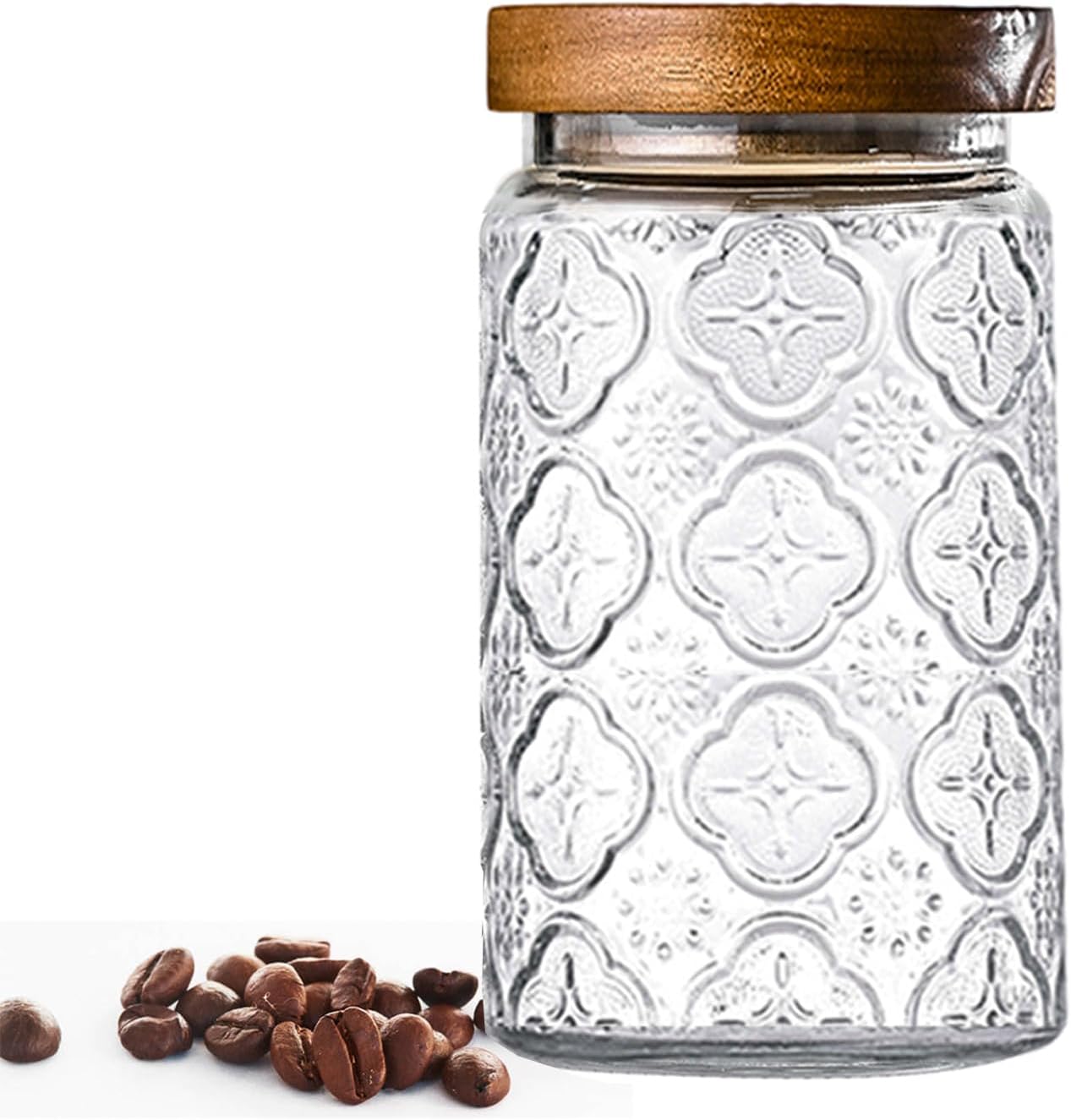 32oz Vintage Glass Jar With Lid, Glass Storage Containers, Airtight Kitchen Storage Containers For
