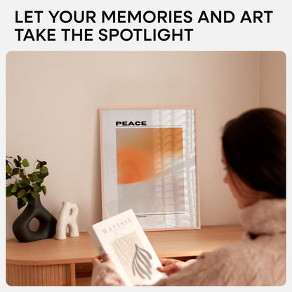 Homeforia Picture Frames 16x20 Rose Gold, High End Metal 16x20 Poster Frame with Mat 11x14 inch