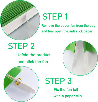 Green Party Decorations,Green Paper Decorations for Party,Tennis Party Decorations Party Paper Fans