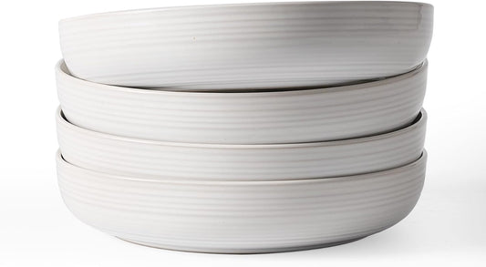 famiware Milkyway 33 oz Bowl Set, Pasta Bowls Set of 4, Salad Bowls, Double Reactive Glaze, Sturdy