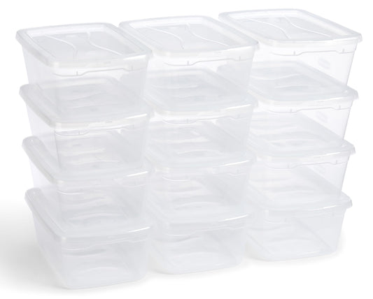 Rubbermaid Cleverstore Home/Office 6 Quart Clear Plastic Storage Tote Container Box Bin with Lid