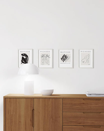 HAUS AND HUES 6x8 White Oak Wooden Picture Frame - Set of 15 6x8 Poster Frame - Premium Oak