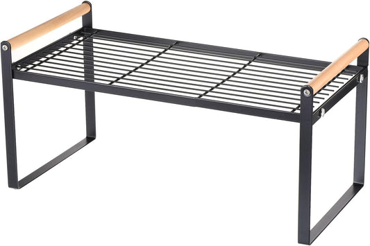 PATIKIL Kitchen Cabinet Shelf Organizer, Wood Counter Shelf Stackable Storage Shelf For Cupboard