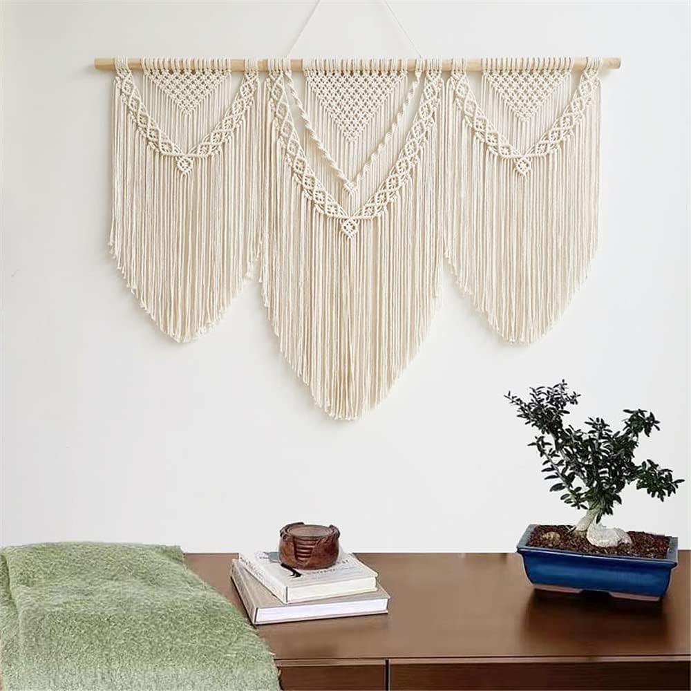 large macrame wall hanging - Boho Tapestry Macrame Wall Decor Art- Chic Bohemian Handmade Woven