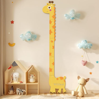 Personalized Name Growth Chart for Kids, Giraffe Height Chart for Boy Girls, Measuring Board for