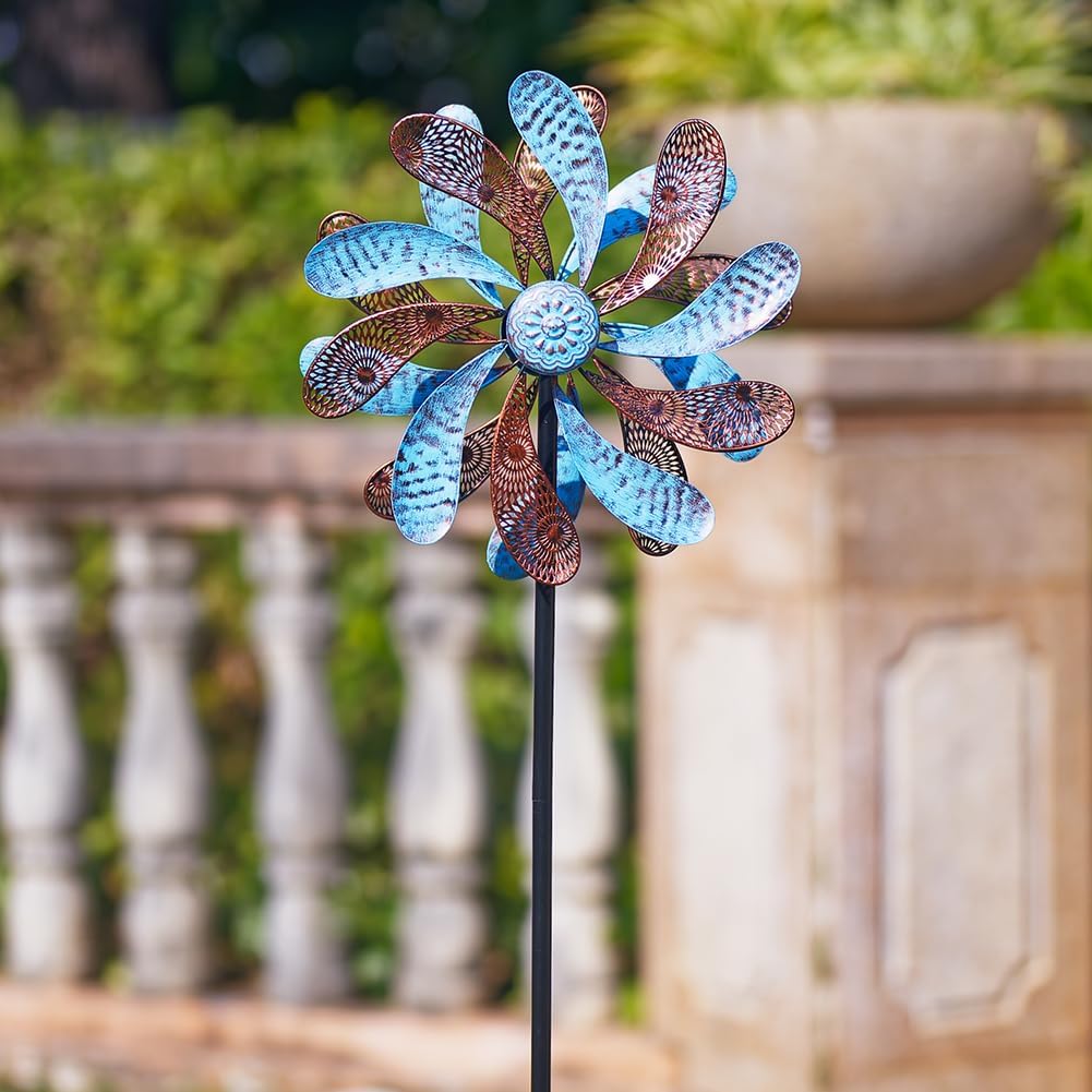 Viveta Wind Spinner for Yard and Garden, 58.7 * 12.6" Kinetic Wind Spinners Metal Windmills for