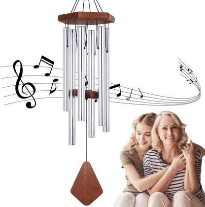 ASTARIN Memorial Wind Chimes for Outside, 30'' Deep Tone, Sympathy Wind-Chime Personalized with 6