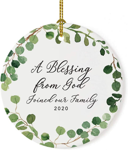 Andaz Press Custom Year Round Ceramic Porcelain Christmas Tree Ornament Keepsake Collectible Gift