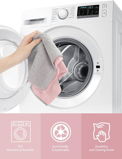 Fantasticlean Microfiber Cleaning Cloth Roll -150 Sheets, Tear Away Microfiber Towels, 12" x 12"