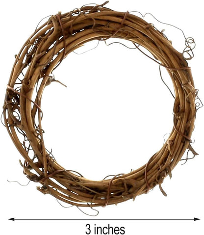 3" Natural Grapevine Wreath by Ashland - Ready-to-Decorate Rustic Home Decor for Weddings