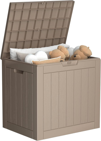 36 Gallon Outdoor Deck Box,Storage Lockable Waterproof Patio Furniture,Garden Tools,Cushions,Pool