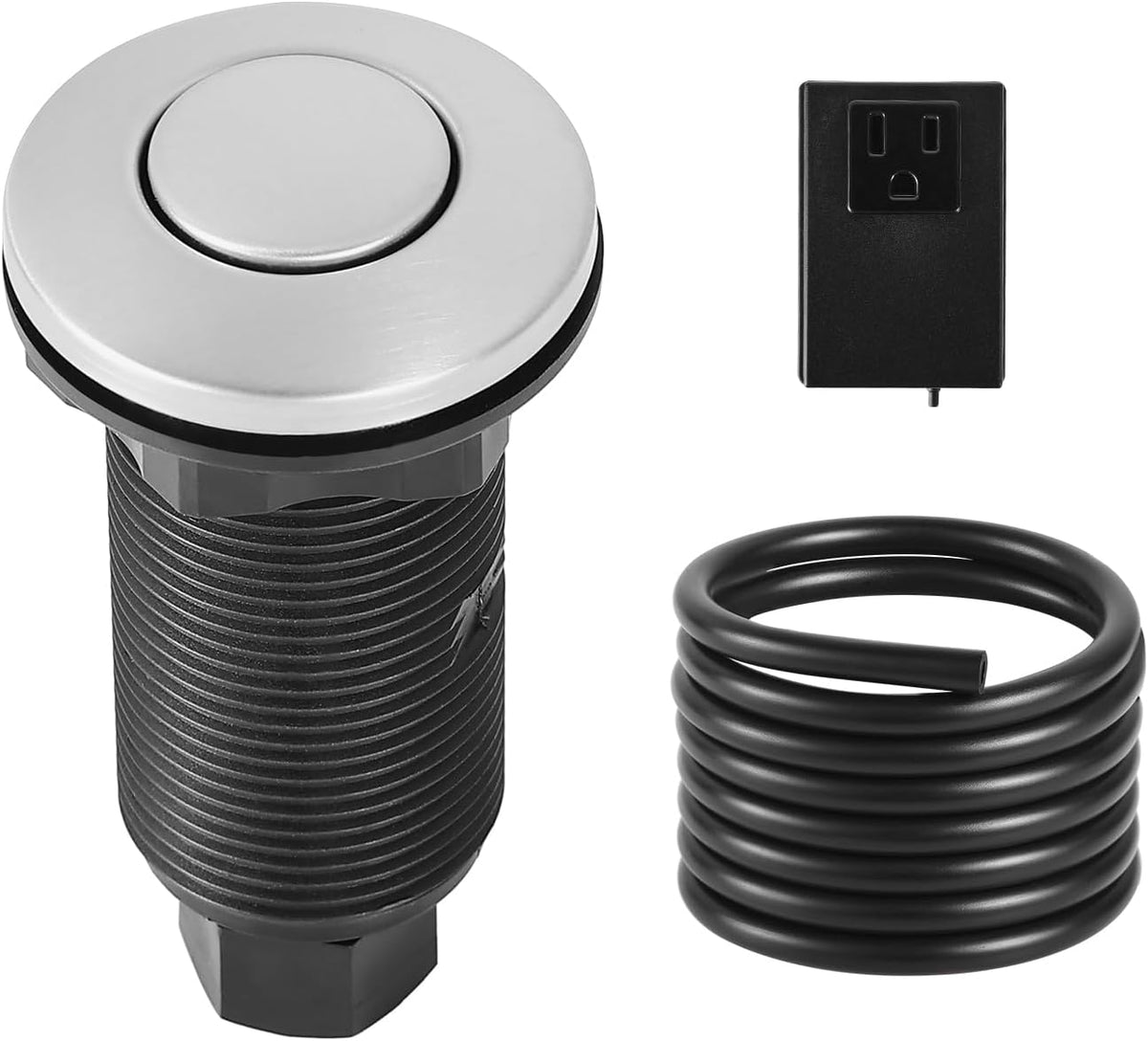 VEVOR Garbage Disposal Air Switch Kit, 3.5" Long Sink Top Air Switch for Food Waste Disposal