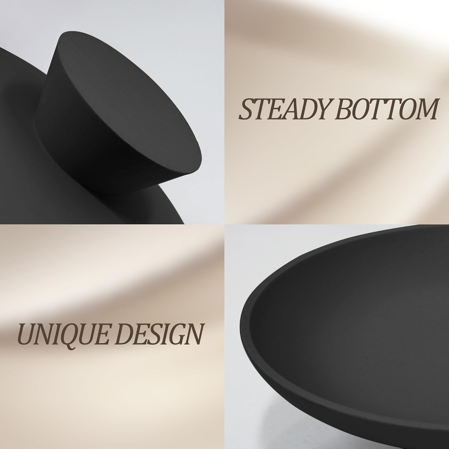 Modern Resin Pedestal Decorative Bowl, Large Fruit Bowl for Kitchen Counter, Stylish Key Bowl for