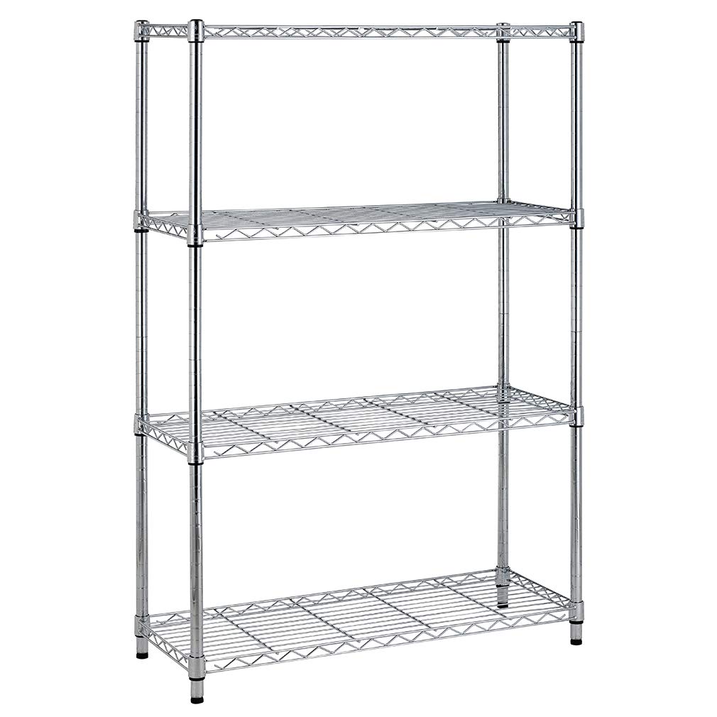 BestOffice 4-Storage Shelves Metal Garage Shelving Wire Shelf Organizer Shelving, 36" x 14" x 54"