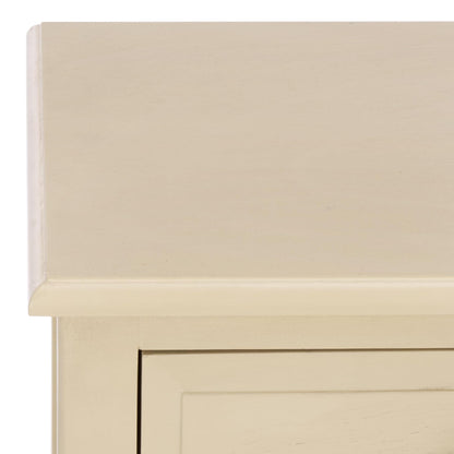 SAFAVIEH Furniture - Michaela 1-Drawer Storage Unit - Sand - Solid Wood - Farmhouse Basket Tower