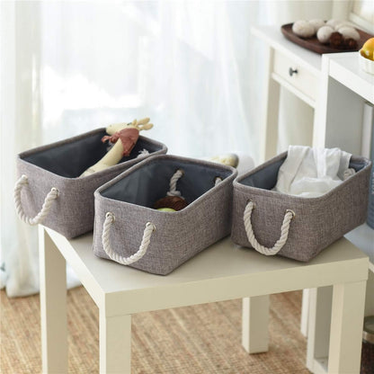 TcaFmac Basket for Organizing Cube Stgorage Bin - Small 6 Pack Fabric Storage Cubes Collapsible