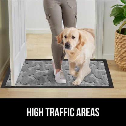 GORILLA GRIP 100% Waterproof All-Season WeatherMax Doormat, US Designed Natural Rubber, Stain and