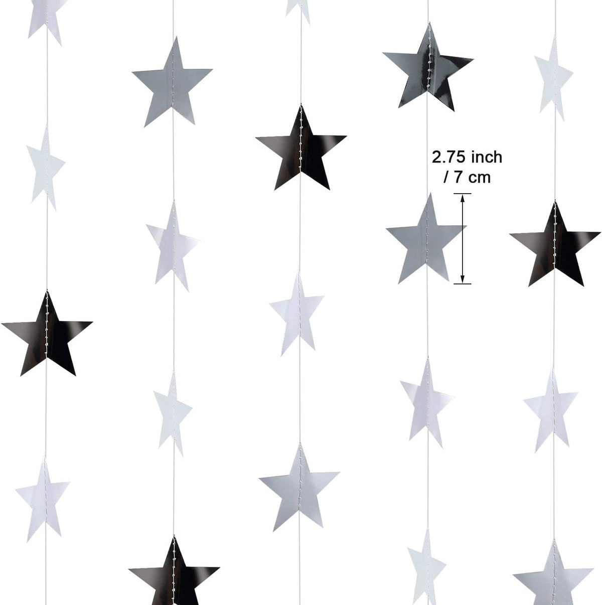 Patelai Glitter Star Garland Banner Decor 130 Feet Star Hanging Bunting Banner Twinkle Backdrop for