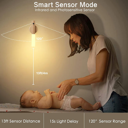 Montford Battery Operated Wall Sconces, Motion Sensor Night Light Magnetic Wall Light Rechargeable
