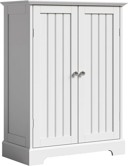 ChooChoo Bathroom Floor Cabinet, Modern Bathroom Storage Cabinet with 2 Doors and Adjustable