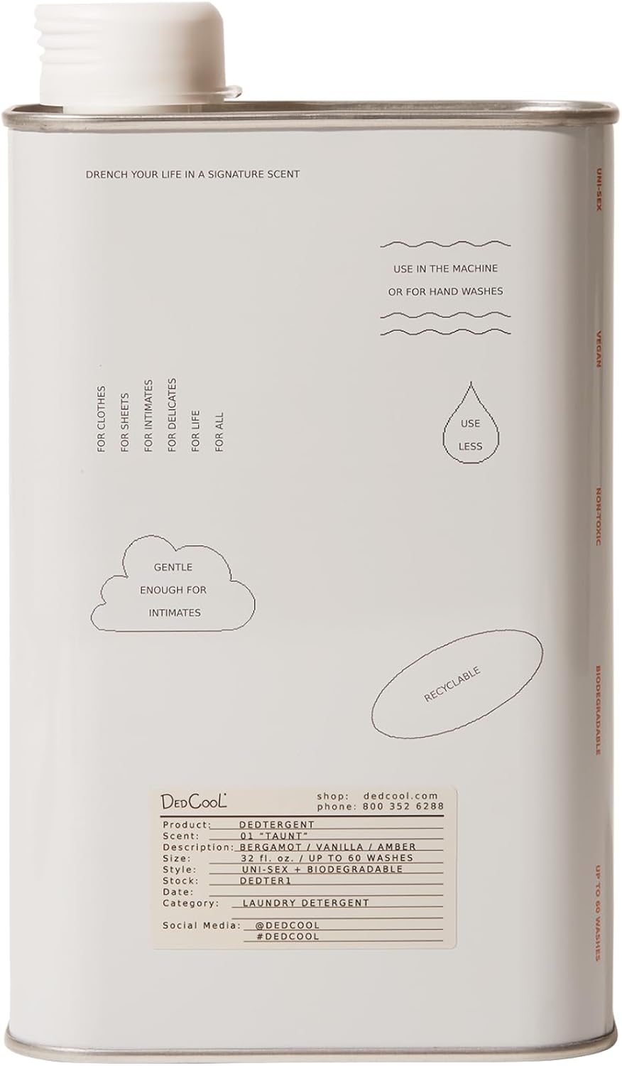 DedCool Liquid Laundry Dedtergent (01 Taunt, 32 fl oz) Luxurious Fragrance, Scented, Removes
