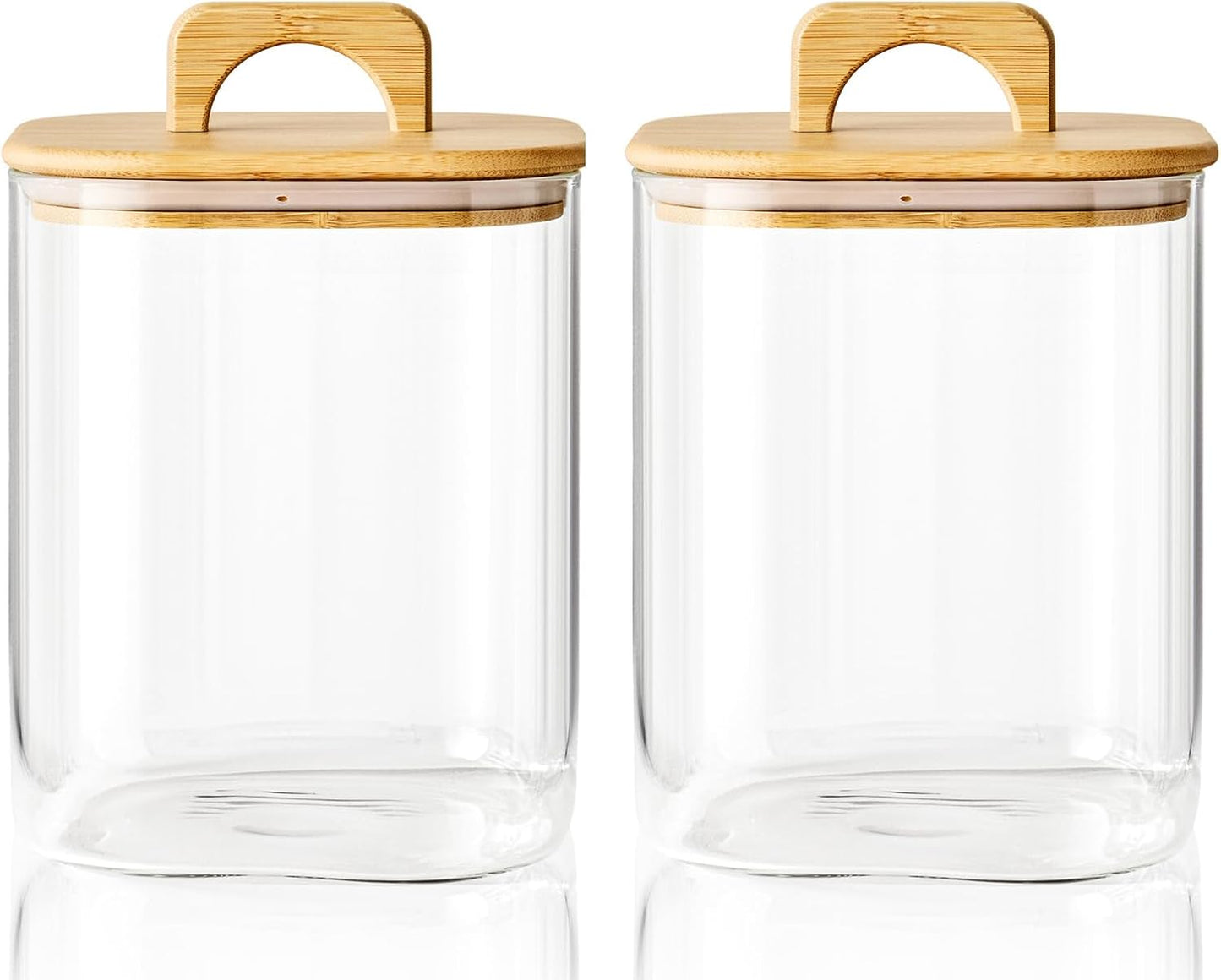 Sweejar 3 qt Glass Jars for Laundry Room Organization, 96 oz Laundry Pods Container, Glass Food