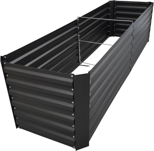 8x2x2FT Metal Raised Garden Bed Kit, Galvanized Outdoor Garden Bed Planter Box for Vegetables