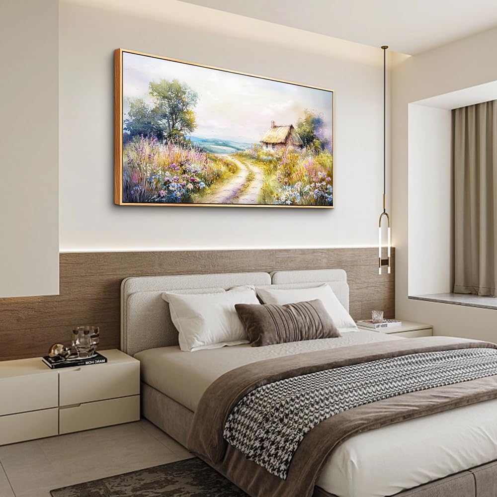 ZUITINGHUA Large Wood Framed Wall Decor For Living Room Canvas Wall Art For Office Modern Wall