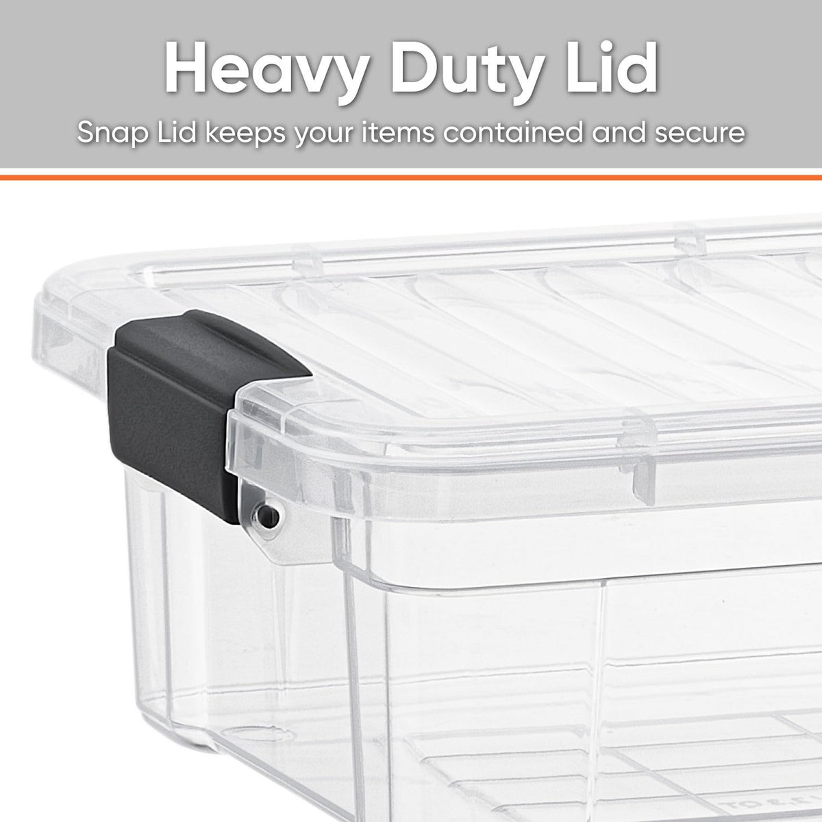 Superio Clear Storage Boxes with Lids, 7.4 Quart BPA Free Plastic Containers, Bins for Organizing