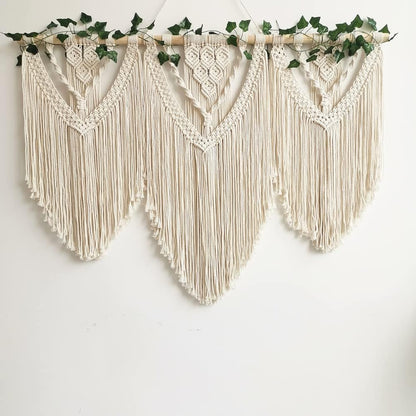 guzhiou large macrame wall hanging - Boho Tapestry Macrame Wall Decor Art- Chic Bohemian Handmade