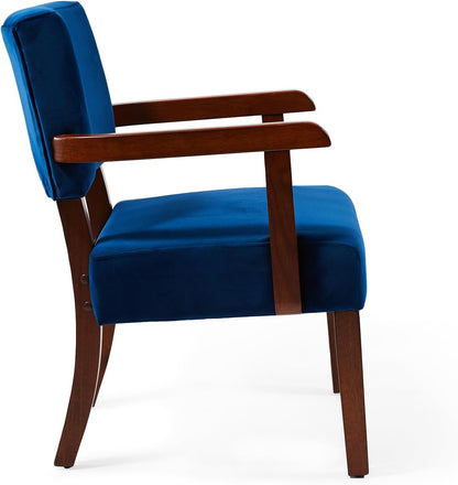 Accent Chair Set of 2 with Table, Living Room Chairs with Velvet Soft Seat & Armrests for Living