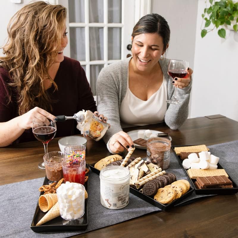 Home Beets Matte Black Ceramic Serving Platters (14 x 6 Inch Rectangle Plates) Serving Dishes for