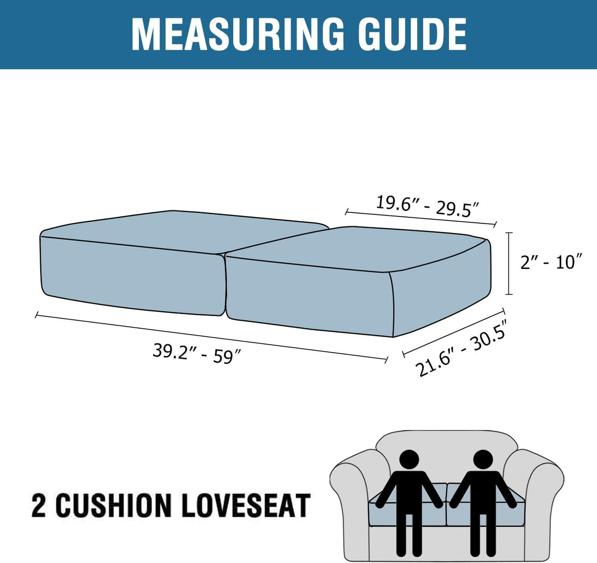 H.VERSAILTEX Velvet Stretch Couch Cushion Cover Plush Cushion Slipcover for Chair Loveseat Sofa