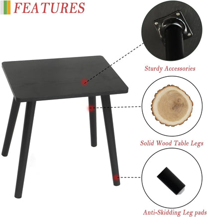 AWASEN Side Table, Small Black End Table for Living Room Bedroom Office Small Spaces, Modern Accent