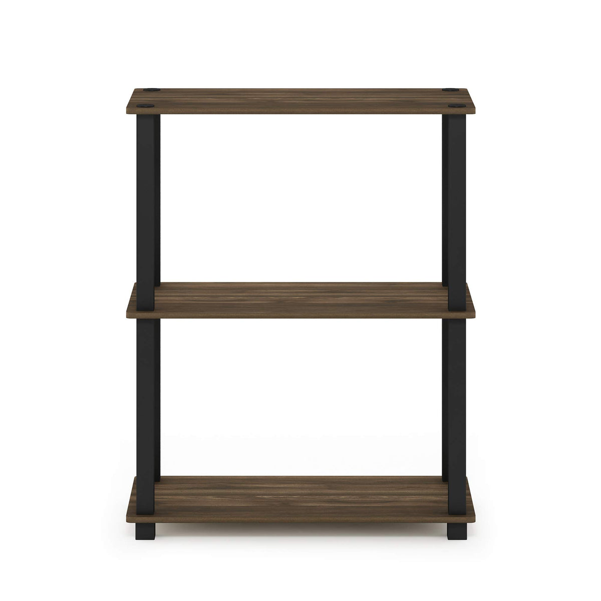 Furinno TURN-S-TUBE Storage Shelves, 3-Tier Book Shelf, Corner Shelf, Toolless Open Shelves, for