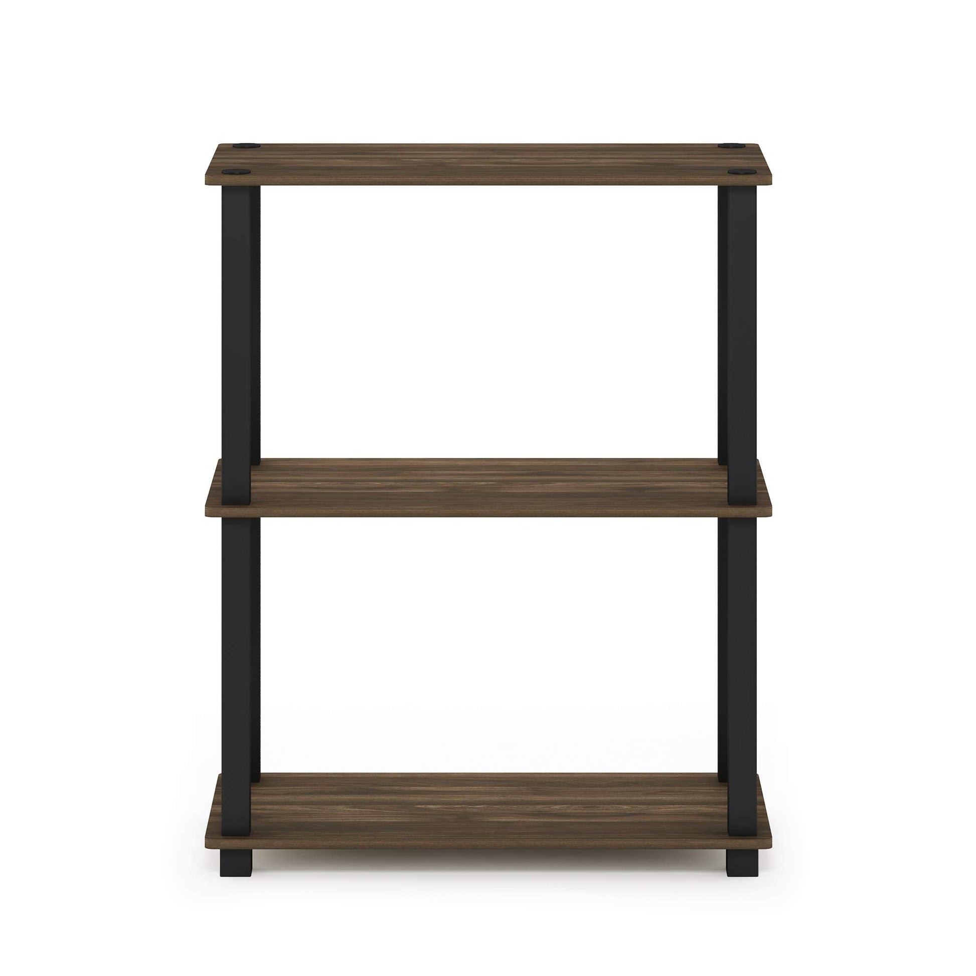 Furinno TURN-S-TUBE Storage Shelves, 3-Tier Book Shelf, Corner Shelf, Toolless Open Shelves, for